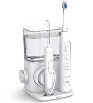 White Waterpik™ Complete Care 9.0 water flosser + separate sonic toothbrush