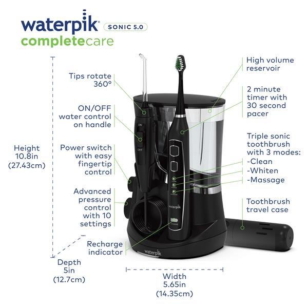Features & Dimensions - Waterpik Complete Care WP-862