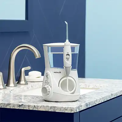 Up to 2X as effective for improving gum health around implants vs string floss