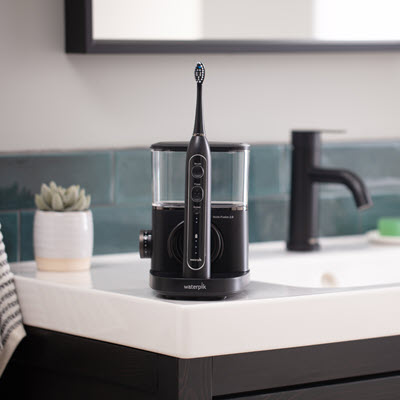 Up to 2X as effective for removing plaque vs. regular brushing and flossing