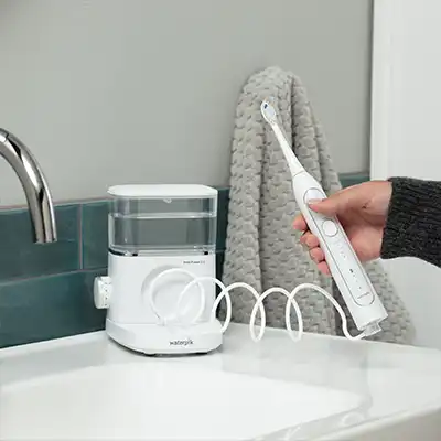 Up to 2X as effective for removing plaque vs. regular brushing and flossing