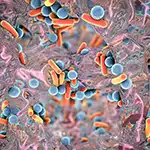 Image of dental plaque as seen under a microscope
