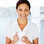 White teeth stain removal