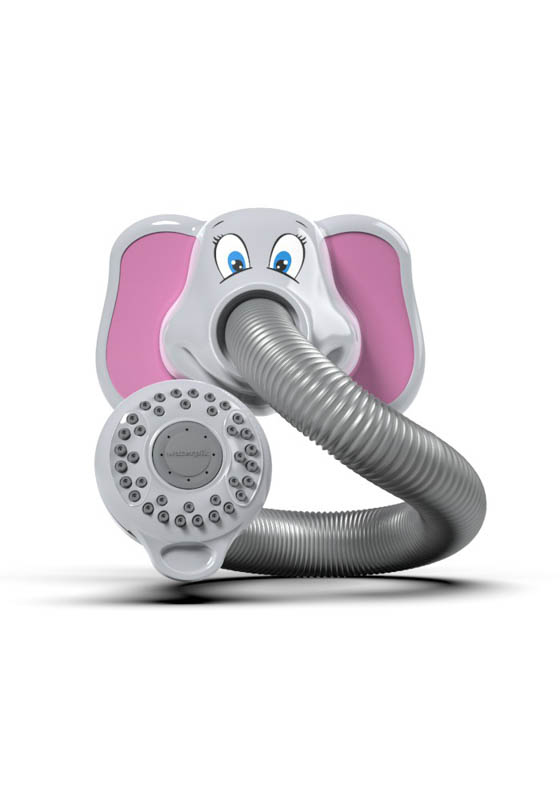 Adjustable Safari Spray Kids Shower Head with Elephant Waterpik®
