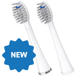 Full Size White Sonic-Fusion™ Replacement Brush Head, 2 Pack