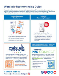 Recommending Waterpik products at dental offices