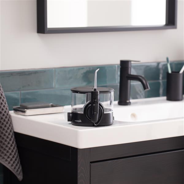 Black ION Cordless Water Flosser WF-11W012-2 In Bathroom