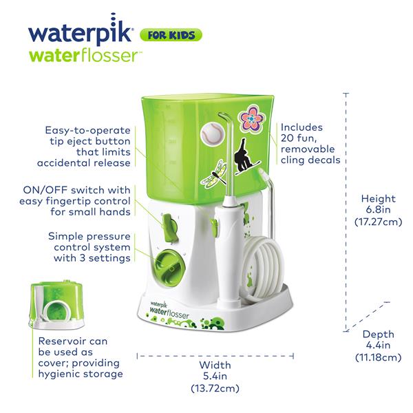 features & dimensions Waterpik Kids Water Flosser WP-260