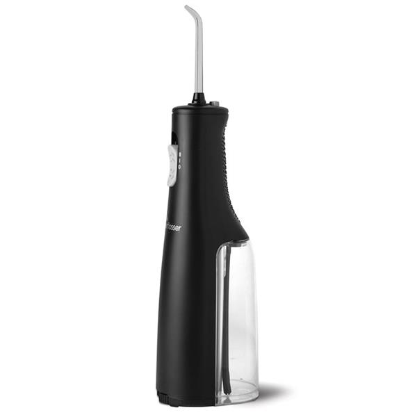 Sideview - WF-02 Black Cordless Express Water Flosser, Handle, & Tip