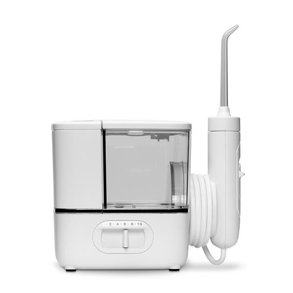 Sideview - WF-12CD010-1 White ION Cordless Water Flosser, Handle, & Tip