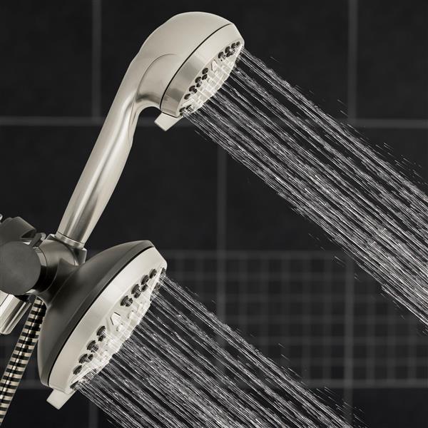 XET-639E-649E Dual Shower Heads Spraying Water