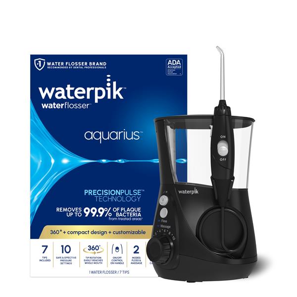 Waterpik™ Black Aquarius™ Water Flosser WP-662 with Packaging
