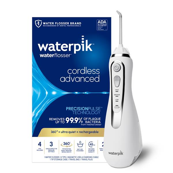 Waterpik™ White Cordless Advanced Water Flosser WP-580 with Packaging