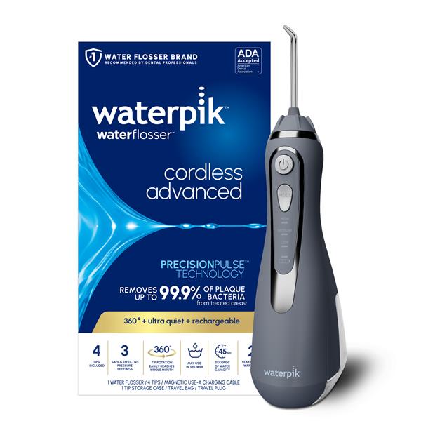 Waterpik™ Gray Cordless Advanced Water Flosser WP-587 with Packaging