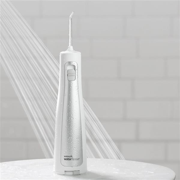 White Cordless Freedom Water Flosser WF-03 in Shower