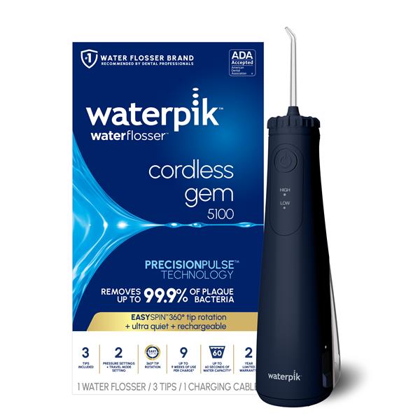 Waterpik™ Blue Cordless Gem 5100 Water Flosser WF-27 with Packaging