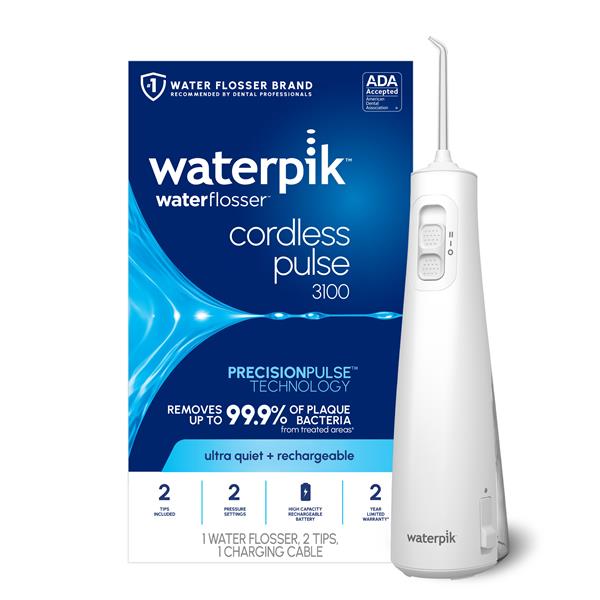 Waterpik™ White Cordless Pulse 3100 Water Flosser WF-20 with Packaging