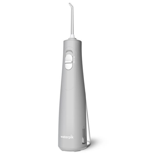 Gray Cordless handheld water flosser.