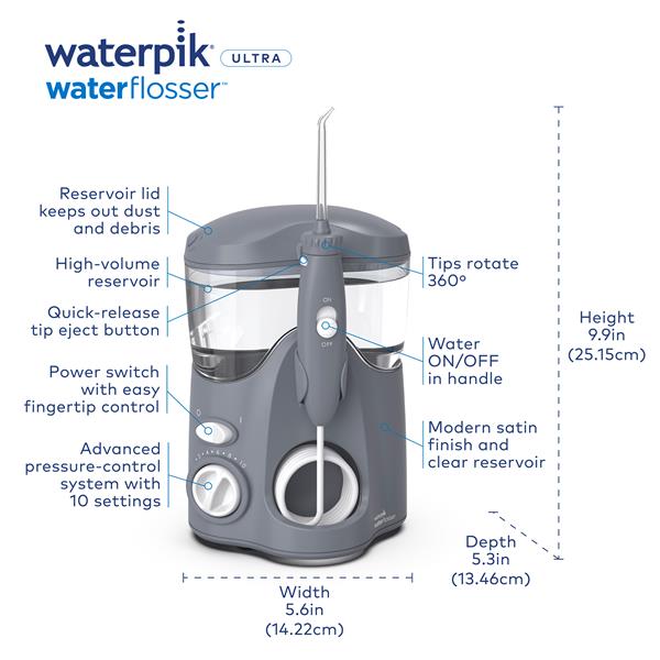 Features & Dimensions Waterpik Ultra Water Flosser WP-117
