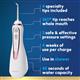 Features & Dimensions - Waterpik Cordless Advanced 2.0 Water Flosser WP-589
