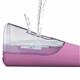 Filling the water reservoir of the mauve Cordless Pulse 3100 handheld water flosser.