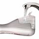 Filling the water reservoir of the rose gold Cordless Advanced 2.0 handheld water flosser.