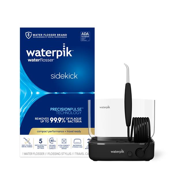 Waterpik™ Black Sidekick™ Water Flosser WF-04 with Packaging