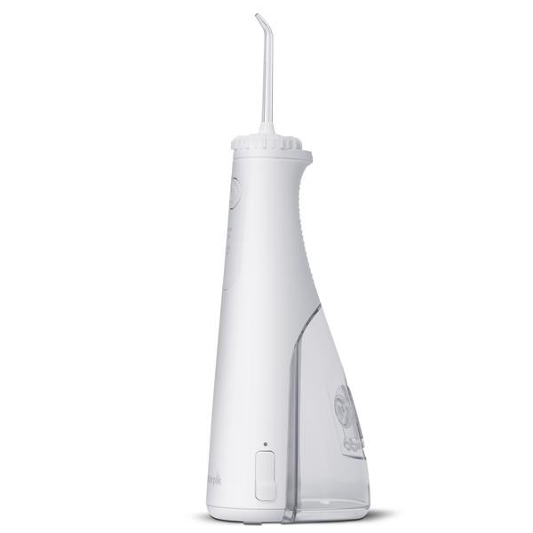 Sideview- WF-26 White Cordless Plus 5000 Water Flosser, Handle, & Tip