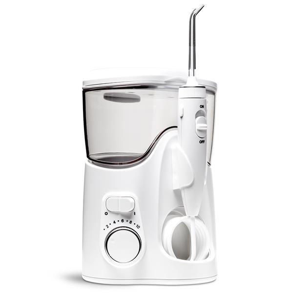 Sideview - WF-150 White Ultra Plus Water Flosser, Handle, & Tip