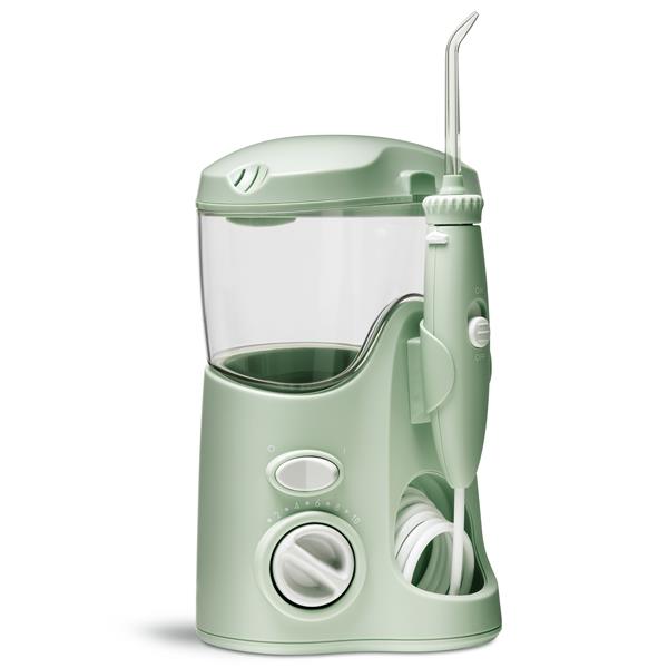 Sideview - WP-118 Mint Green Ultra Water Flosser, Handle, & Tip