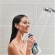 Using Blue Cordless Advanced Water Flosser WP-583 in Shower