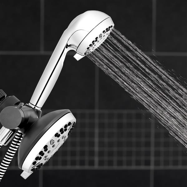 XET-633-643 Dual - Hand Held Shower Head Spraying Water