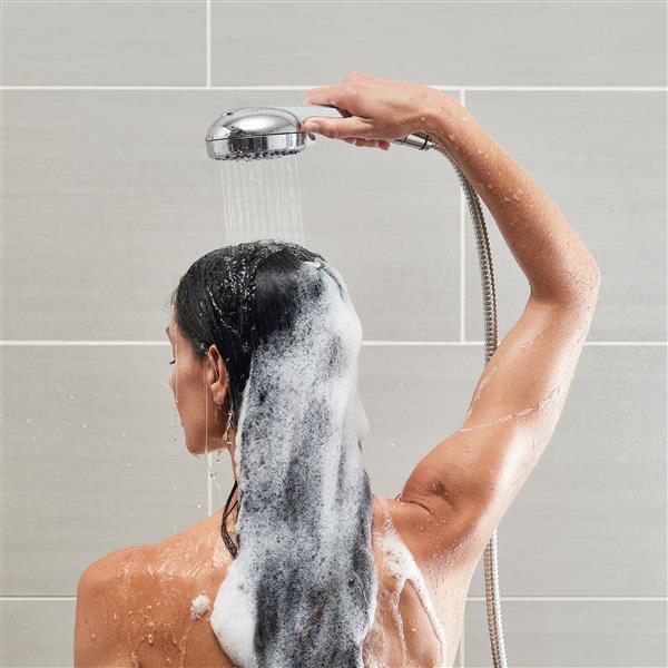 XPC-763ME Hand Held Shower Head Power Comb Spray in Use