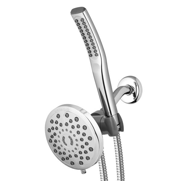 White LASCO-Simpatico 83031W Hand Held Shower with Push Button Shut Off