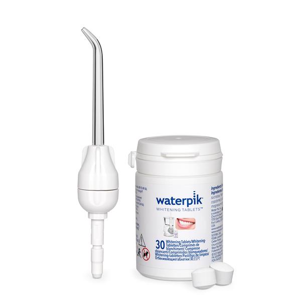 Waterpik Boost Tip and Bottle of Whitening Tablets 